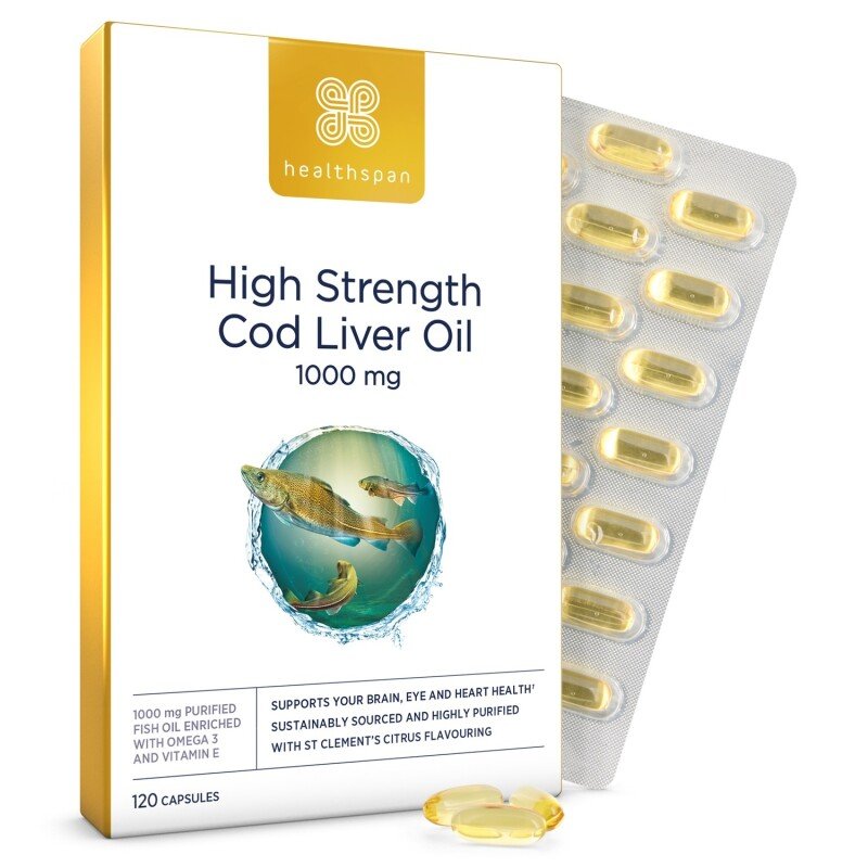 20% off Healthspan High Strength Cod Liver Oil - 1,000mg